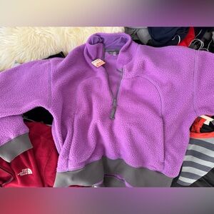 Free People Purple Fleece jacket NWT FP Movement